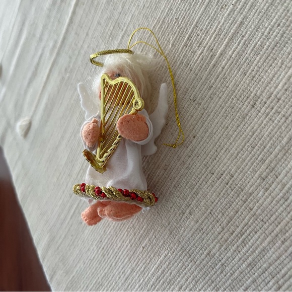 “Annalee “ Ornament 2017 Christmas Tree 3” Musical Angel Holding Harp w/ Tag - Picture 3 of 7